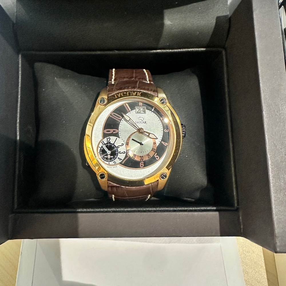 Gold and Brown Men's Watch